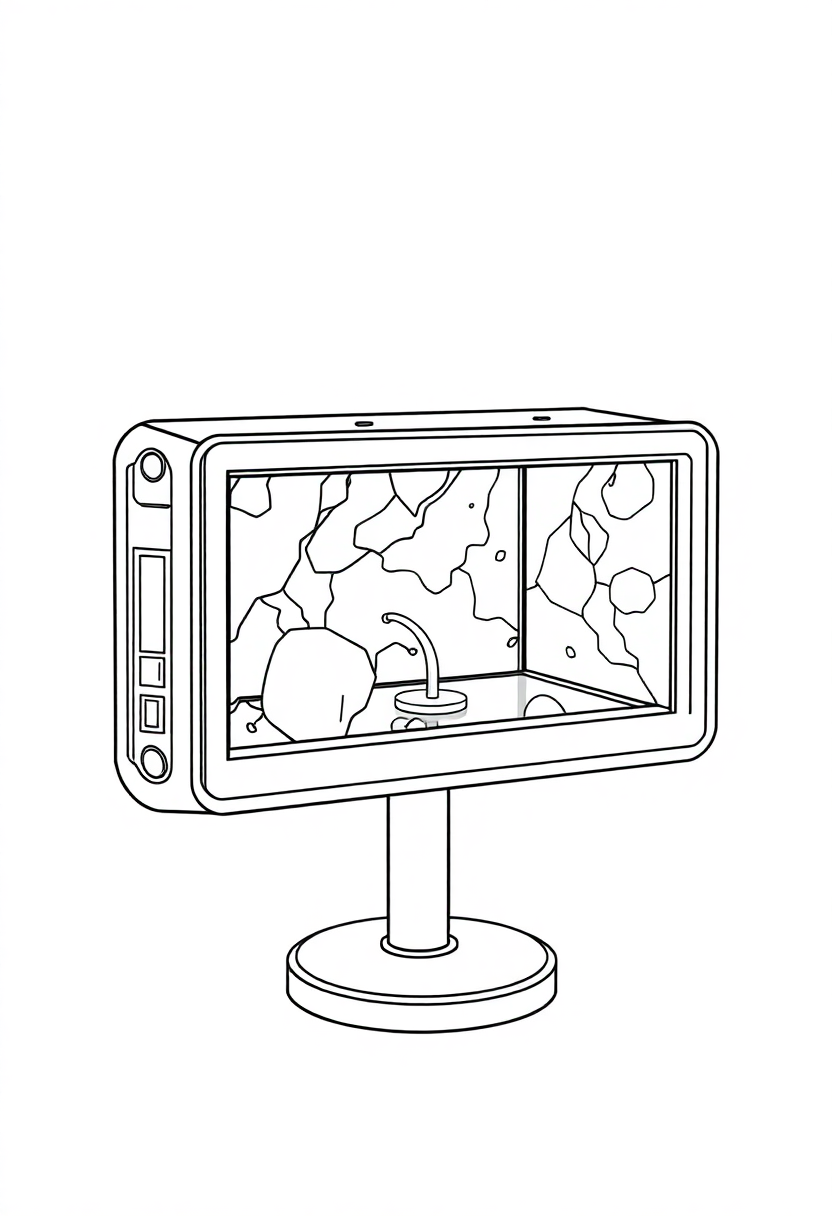 Holographic Display Interface coloring page, free printable