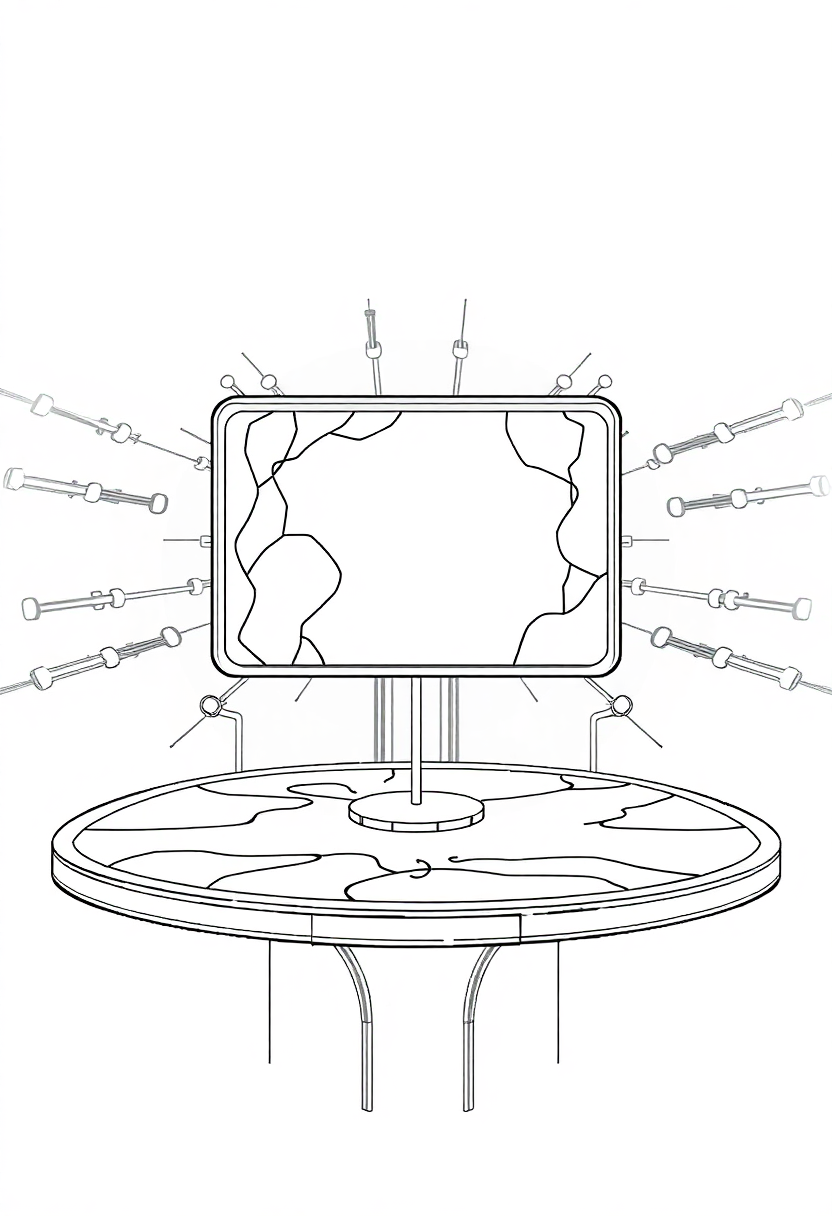 Holographic Display Interface coloring page, free printable