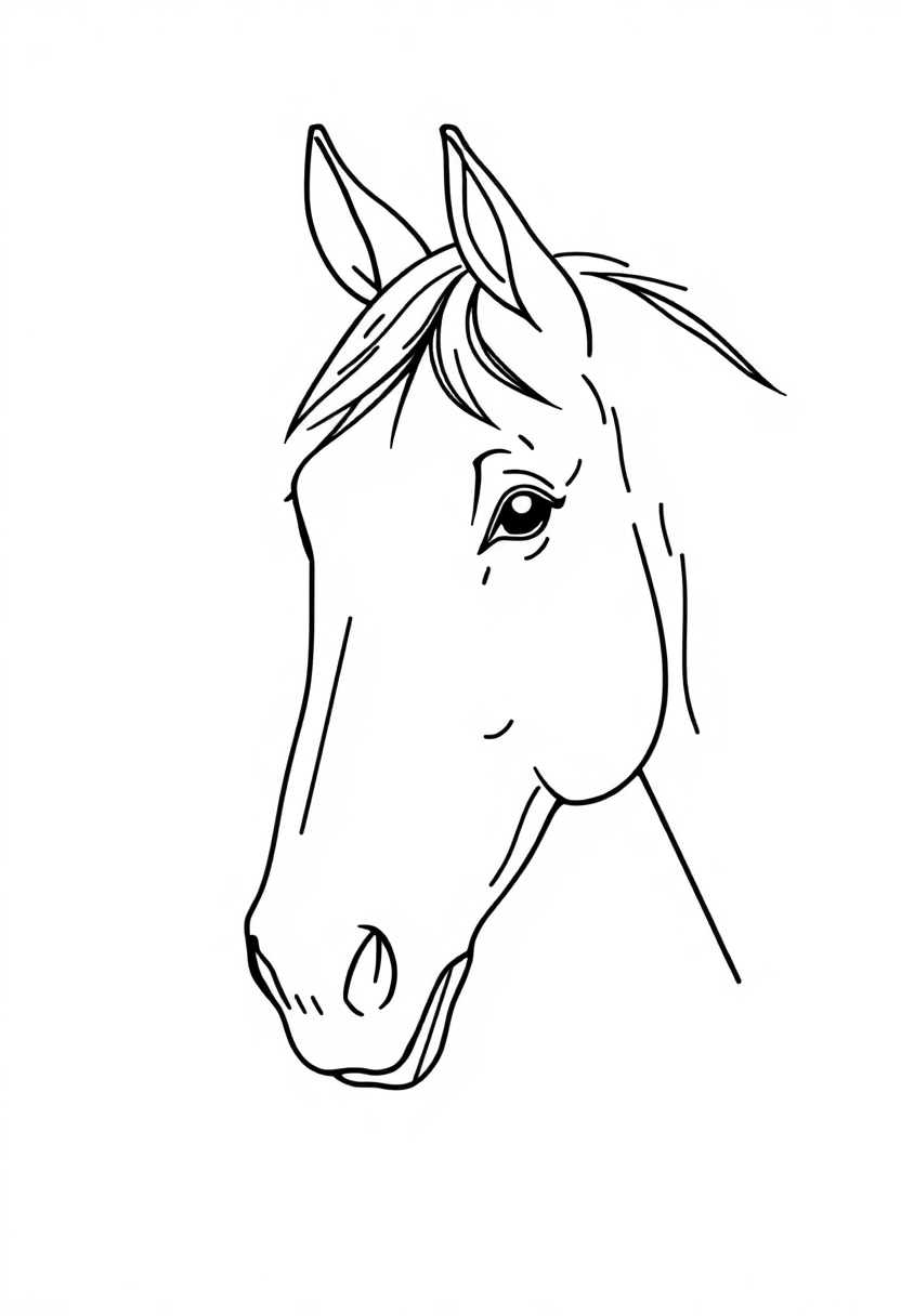 Horse Head Portrait coloring pages