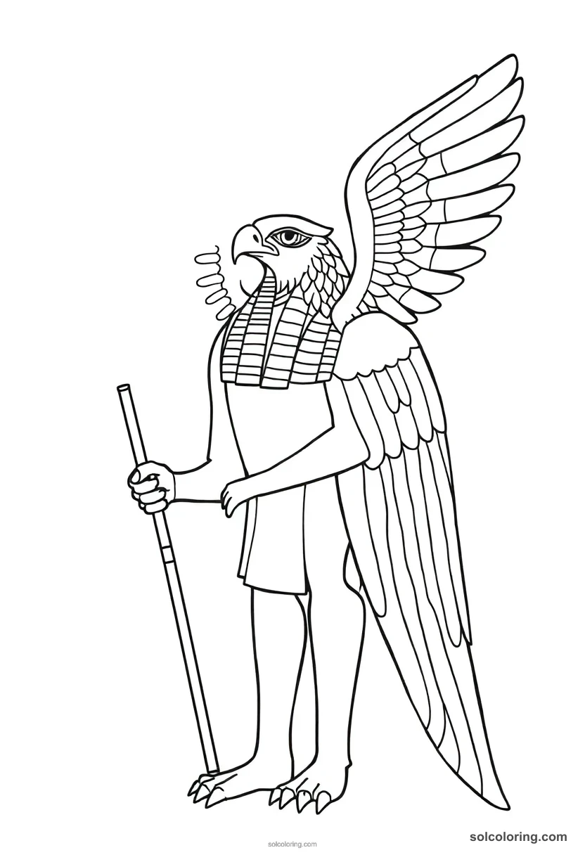 Horus The Falcon Headed Sky God coloring pages