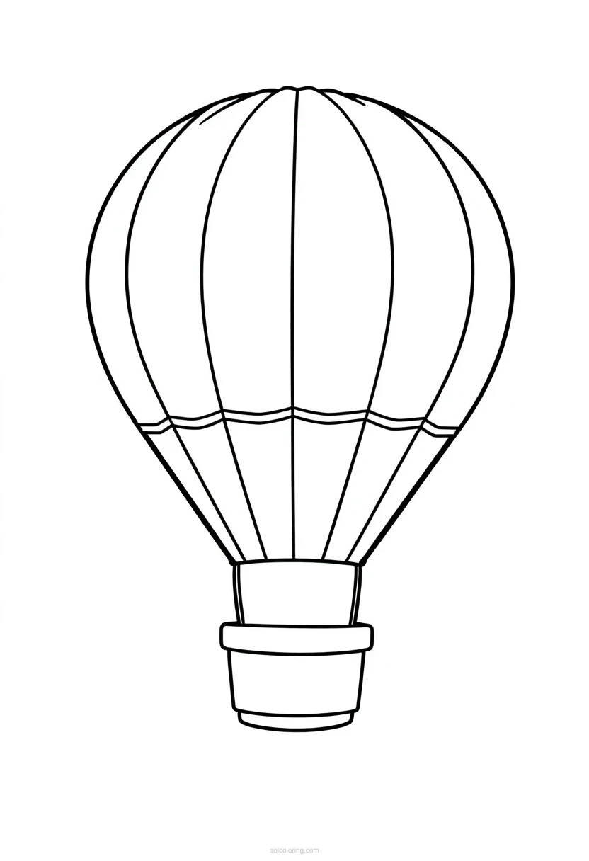 Hot Air Balloon coloring page for kids