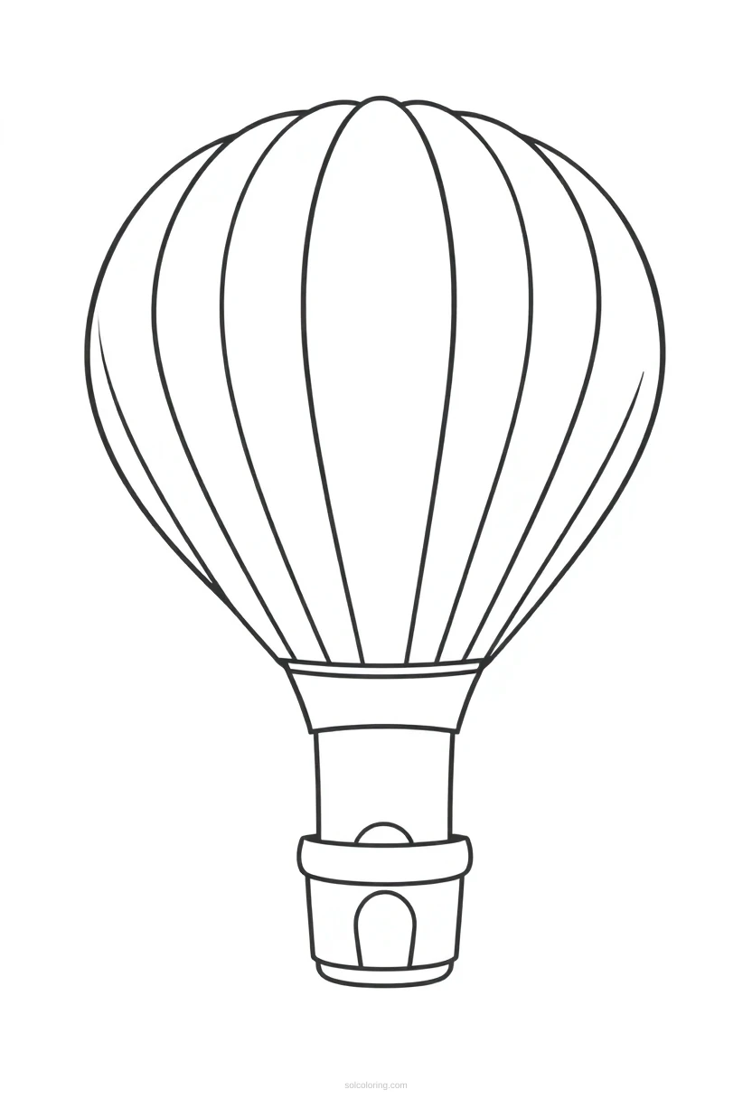 Hot Air Balloon coloring page for kids