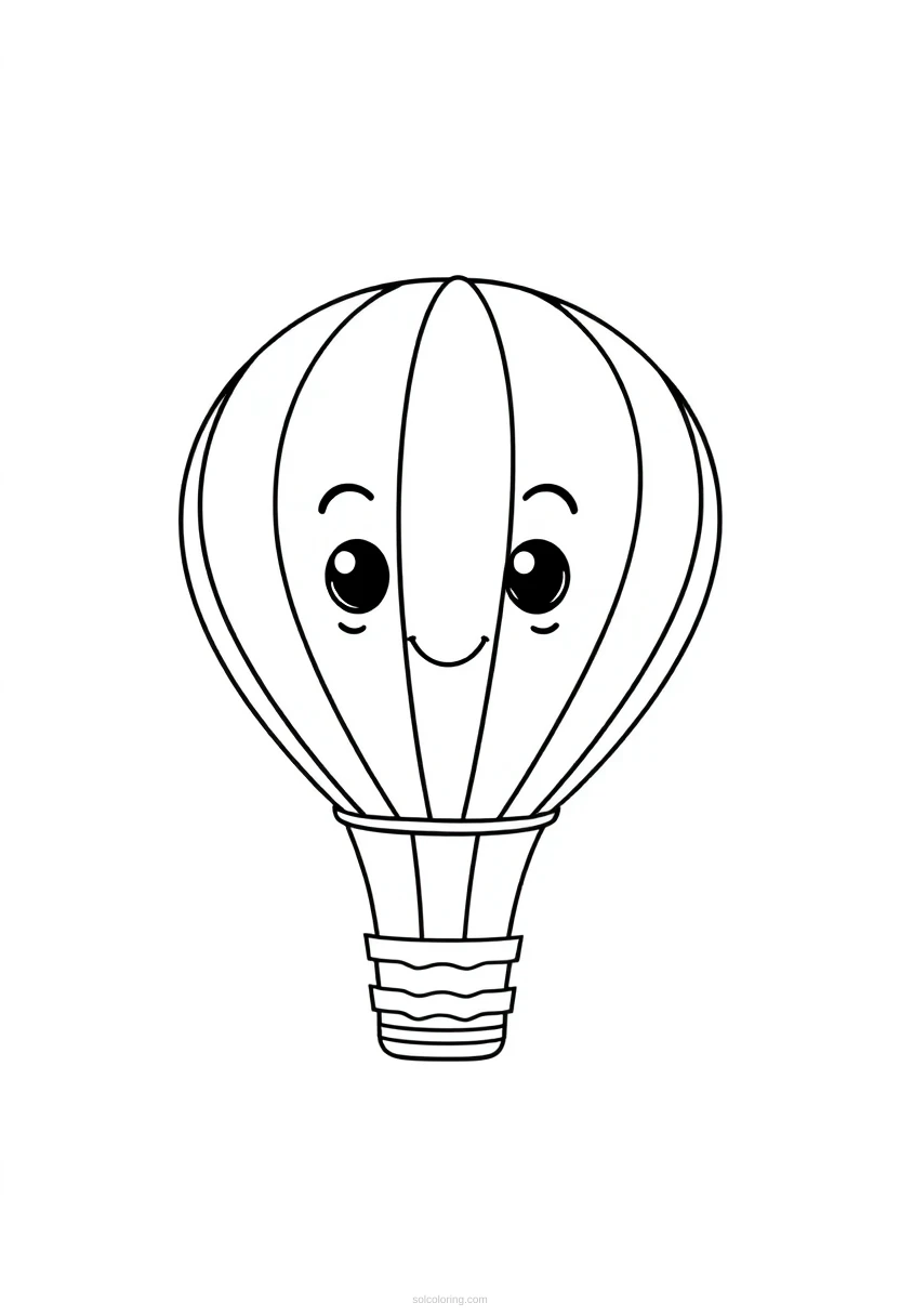 Hot Air Balloon coloring page for kids