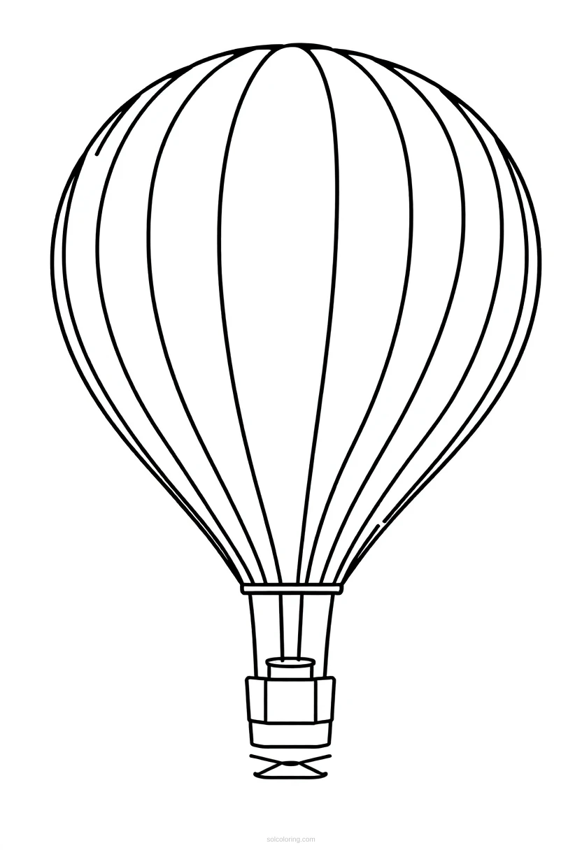 Hot Air Balloon coloring page for kids