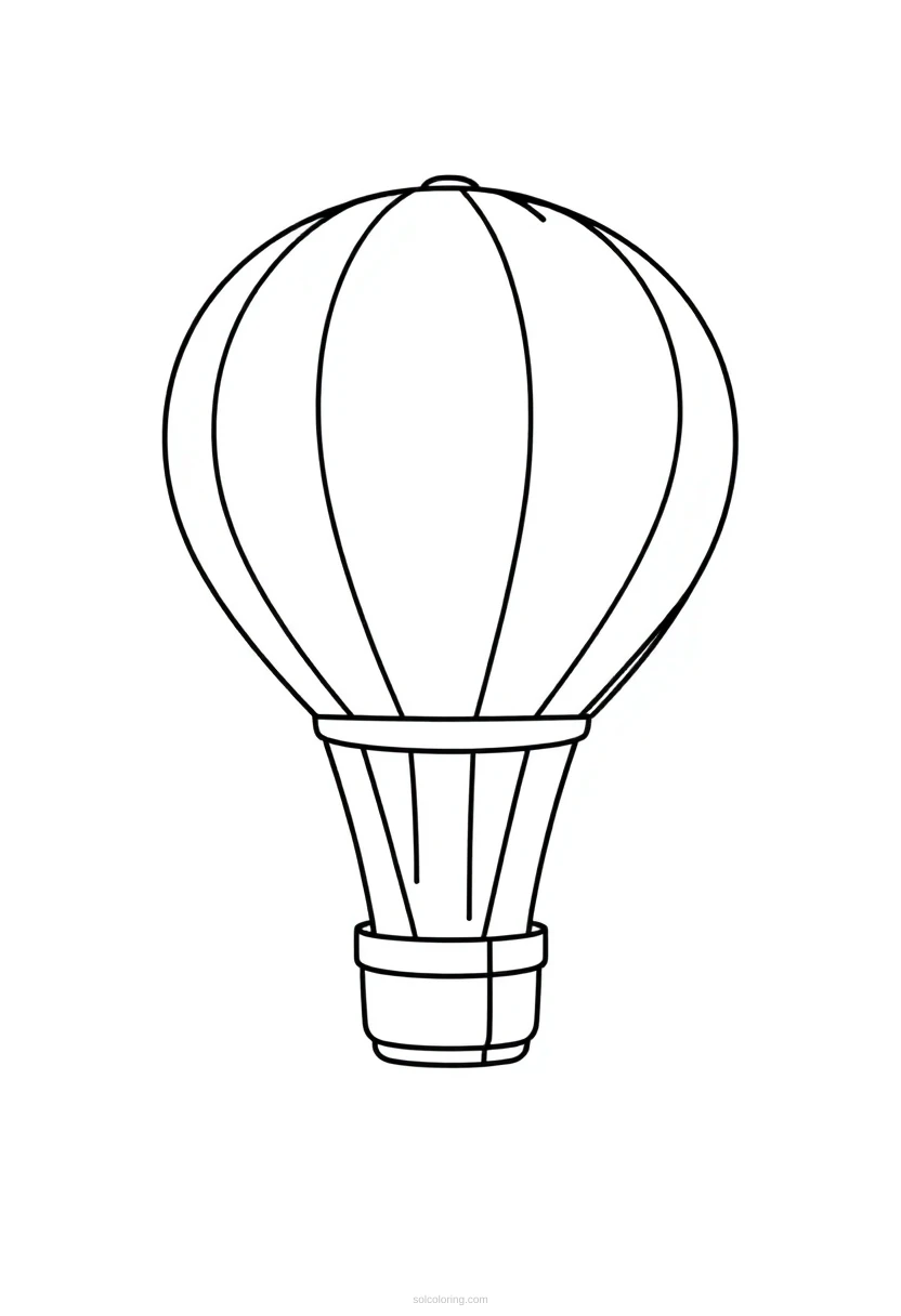 Hot Air Balloon coloring page for kids