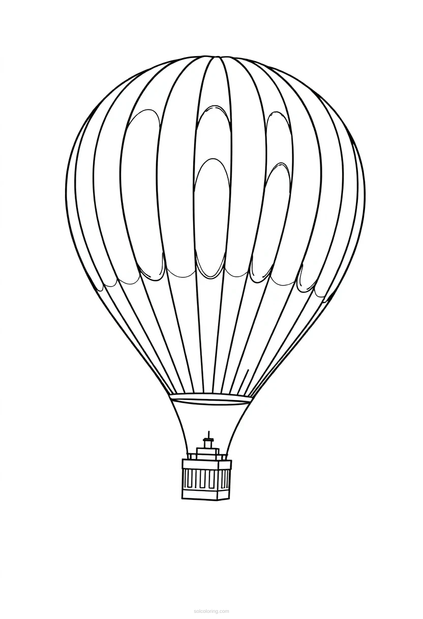 Hot Air Balloon coloring page for kids