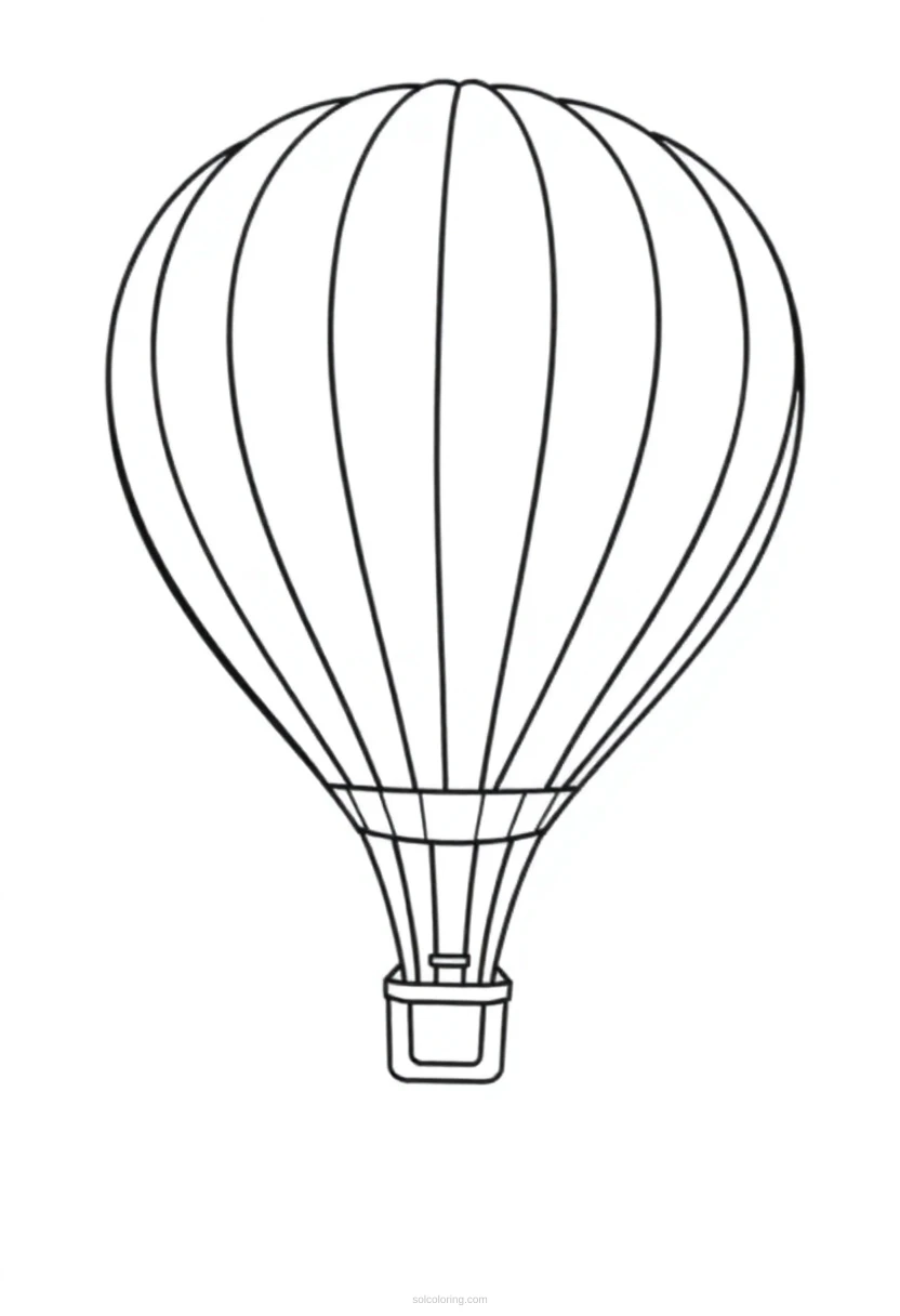 Hot Air Balloon coloring page for kids