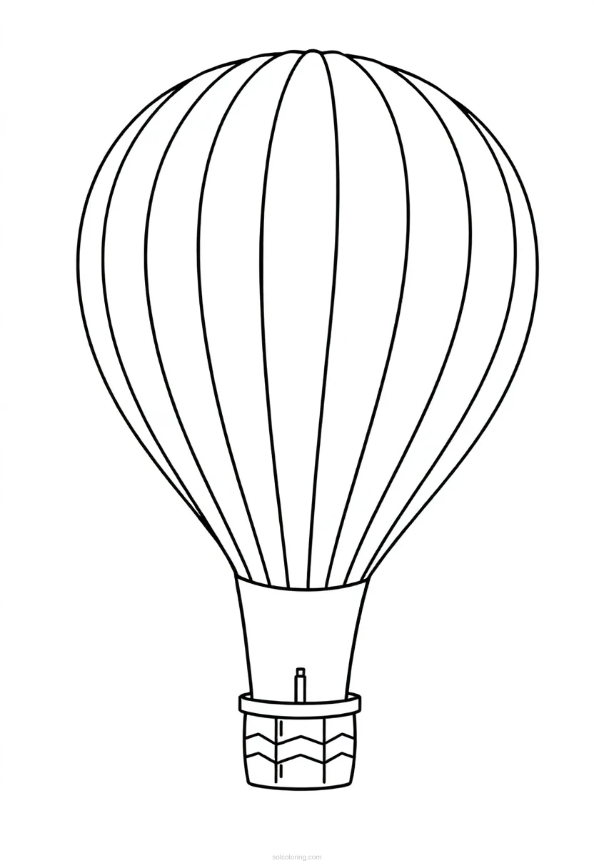 Hot Air Balloon coloring page for kids