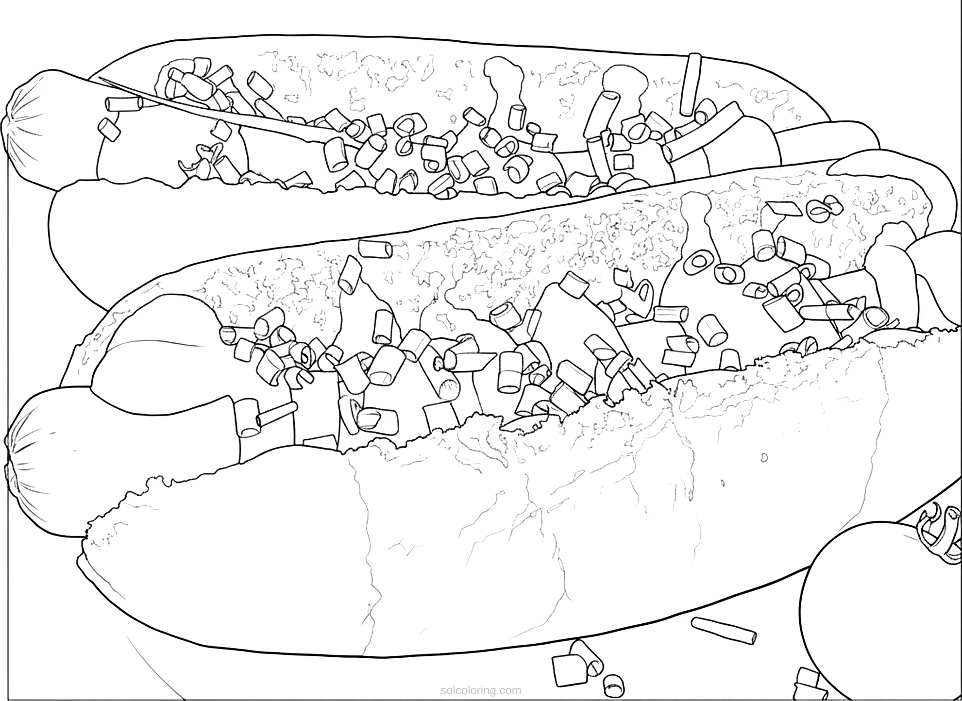 Hot Dog coloring page for kids