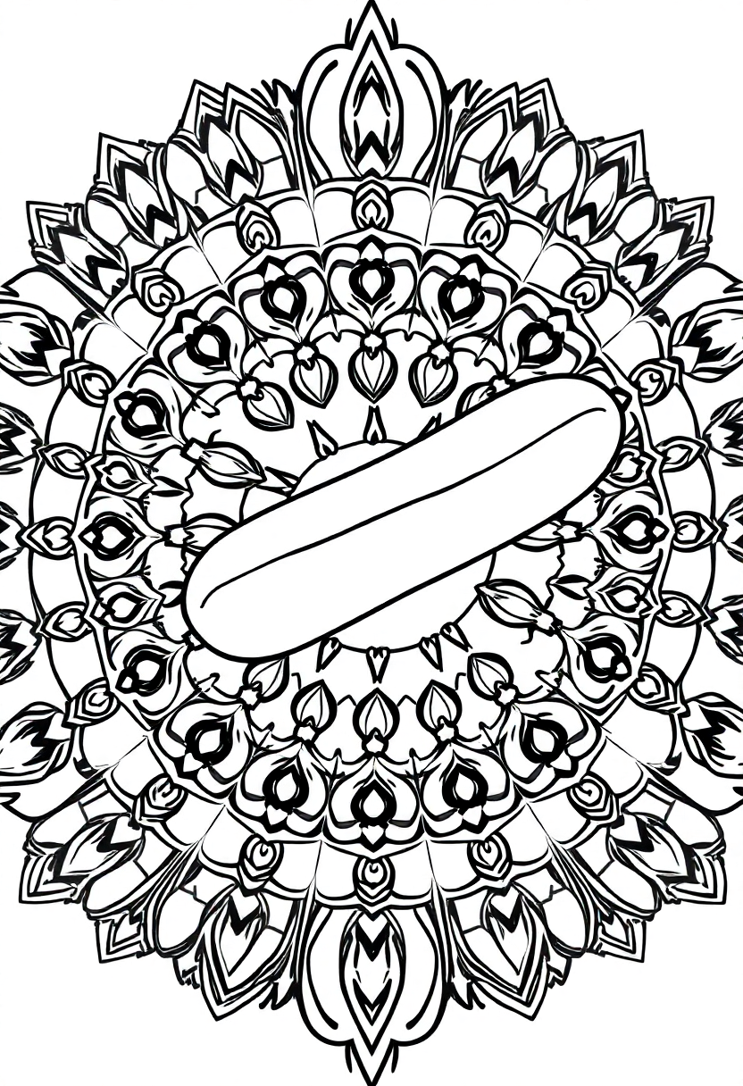 Hot Dog coloring page, free printable