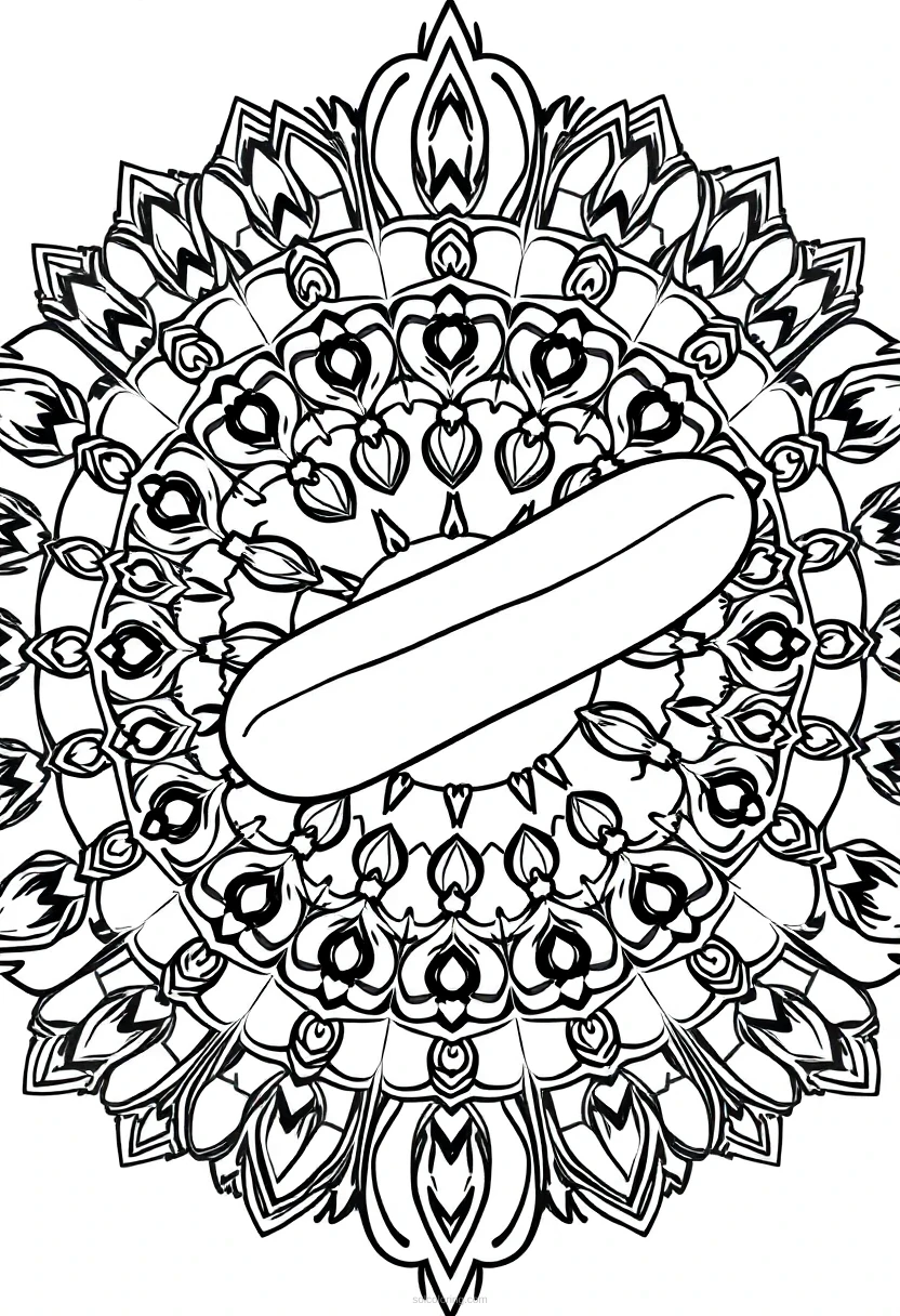 Hot Dog coloring page for kids