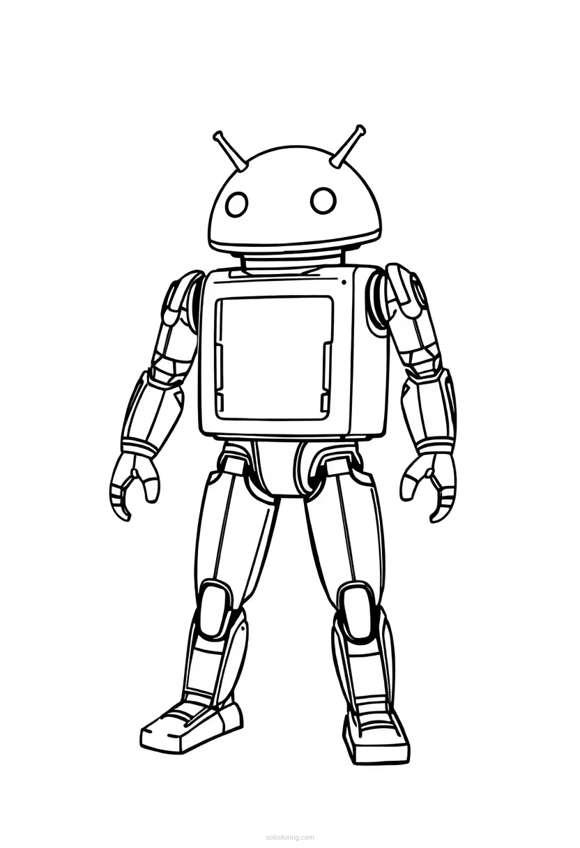 Humanoid Android coloring pages
