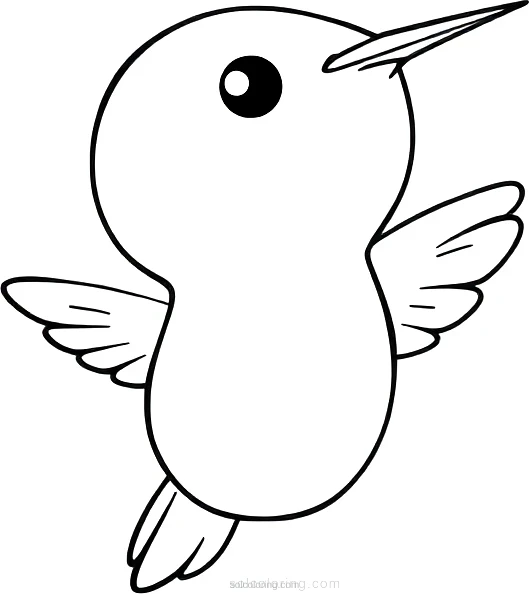 Hummingbird coloring page for kids