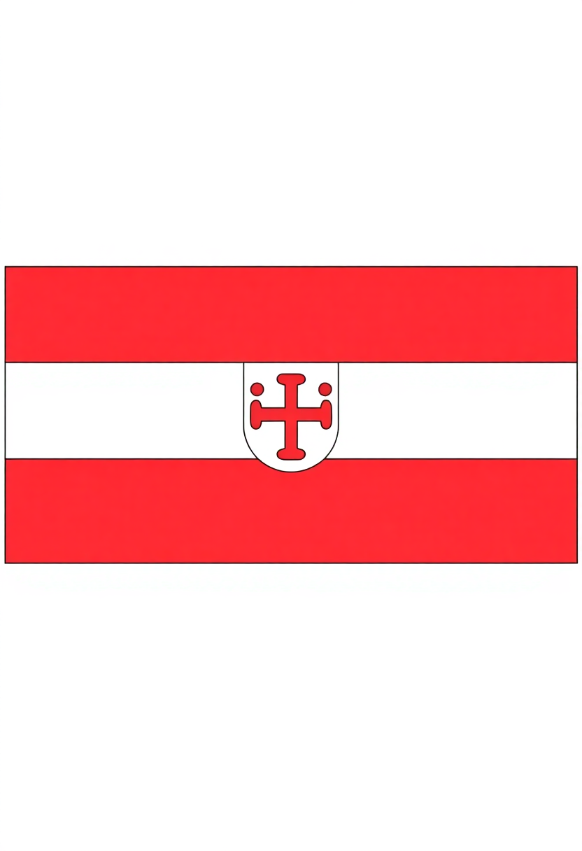 Hungarian Flag coloring page, free printable