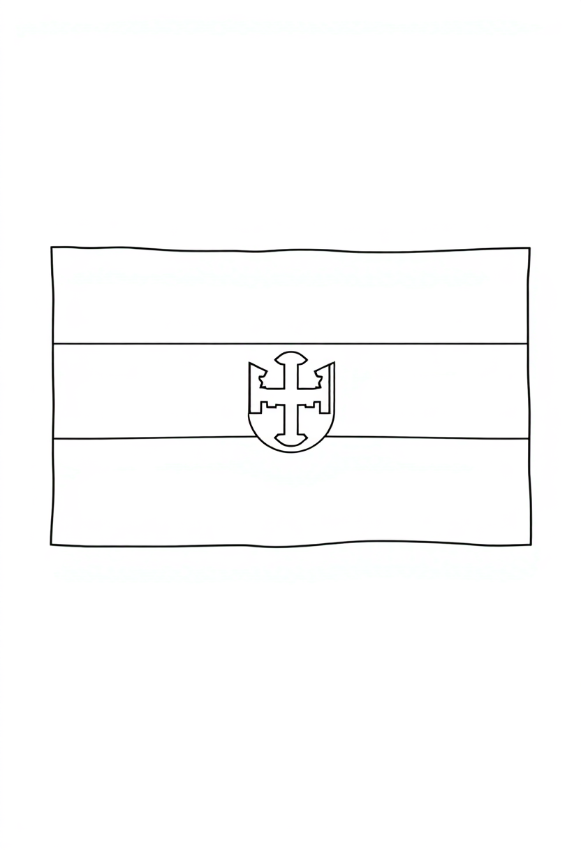 Hungarian Flag coloring page, free printable