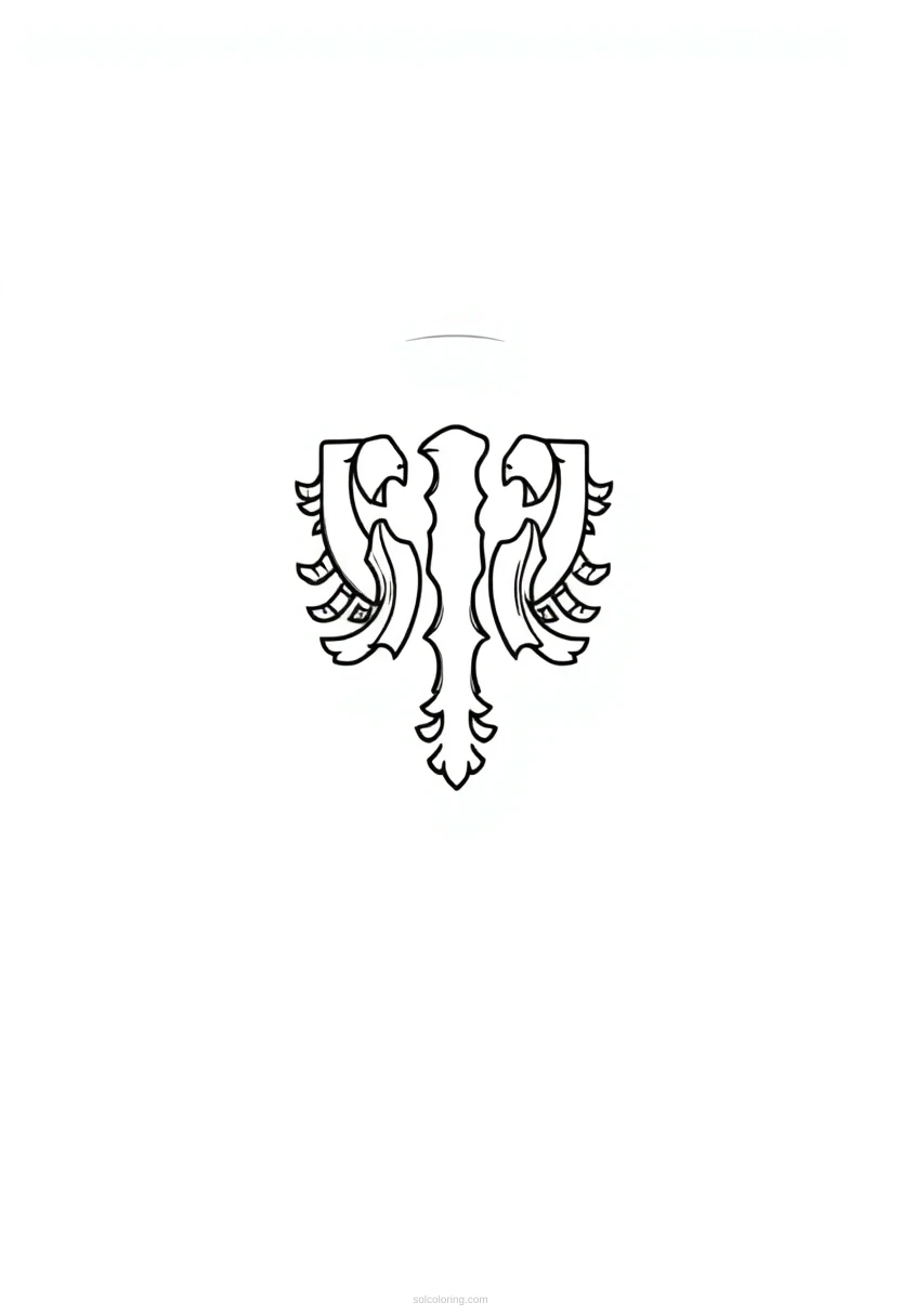 Hungarian Flag coloring page for kids