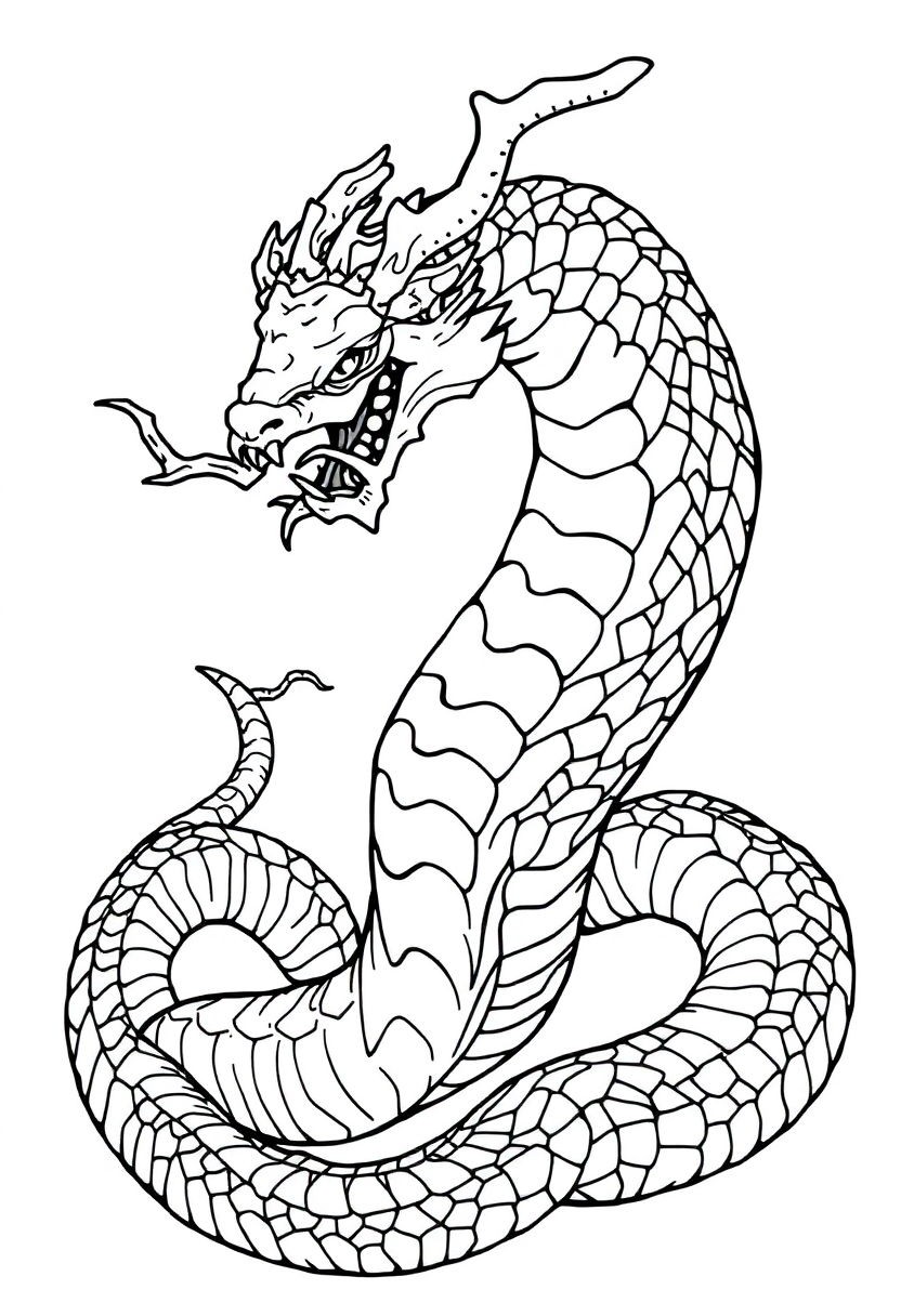 Hydra coloring page, free printable