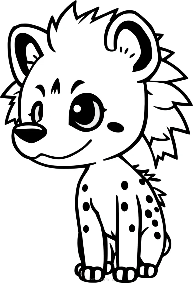 Hyena coloring page for kids