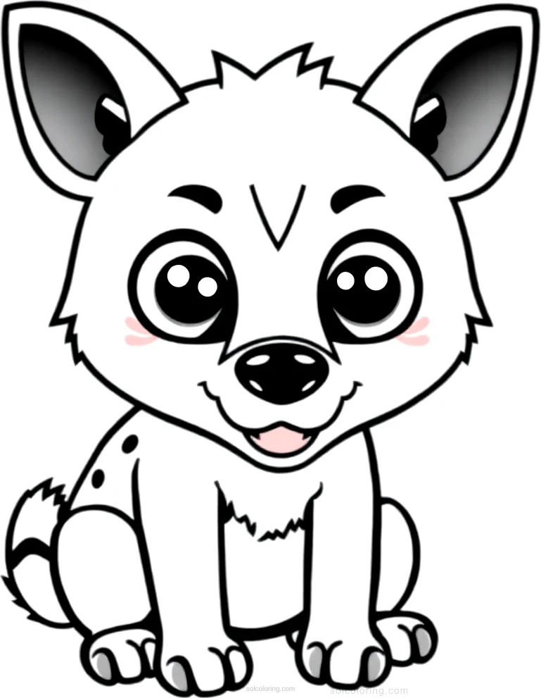 Hyena coloring page for kids