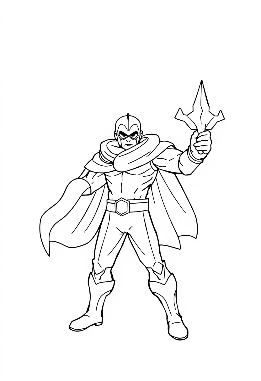 Ice and Frost Hero coloring page, free printable