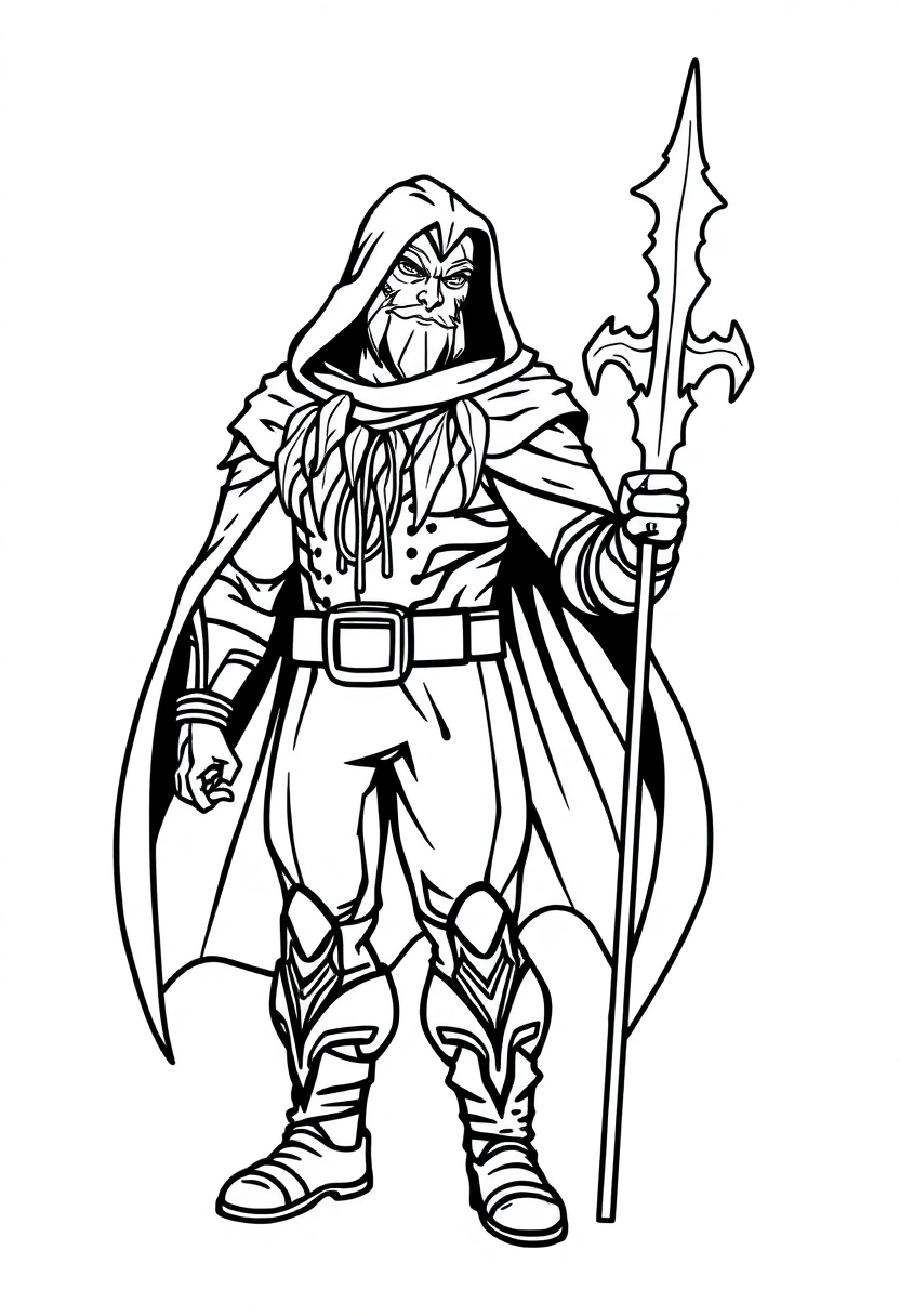 Ice and Frost Hero coloring page, free printable
