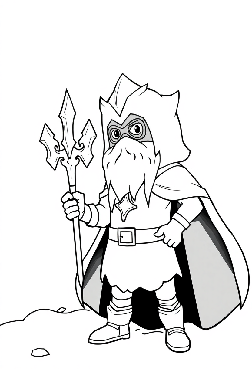 Ice and Frost Hero coloring page, free printable
