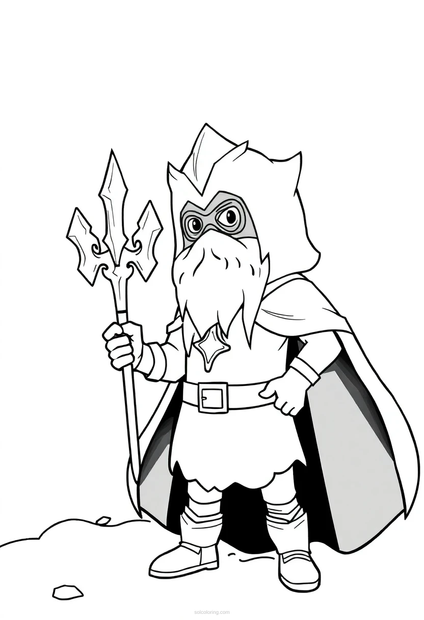 Ice and Frost Hero coloring page for kids