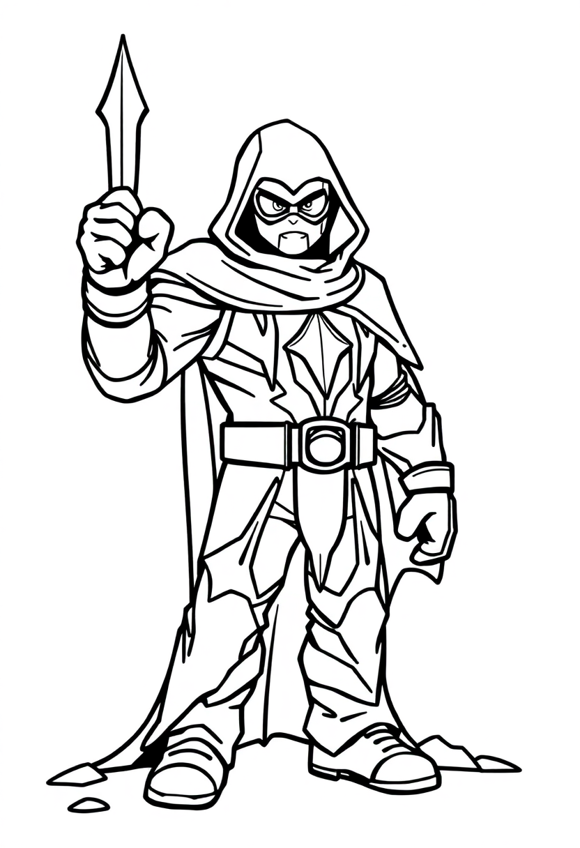 Ice and Frost Hero coloring page, free printable