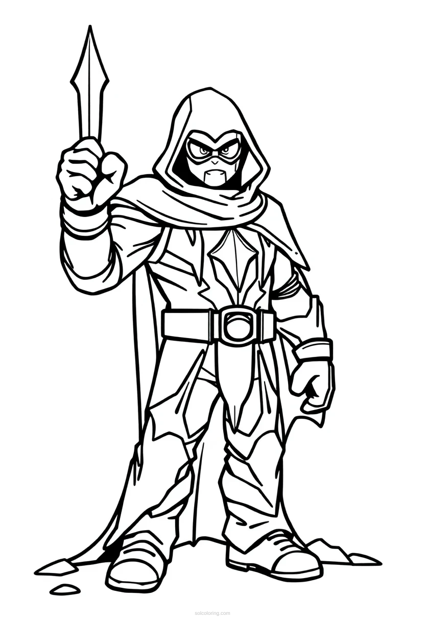 Ice and Frost Hero coloring page for kids