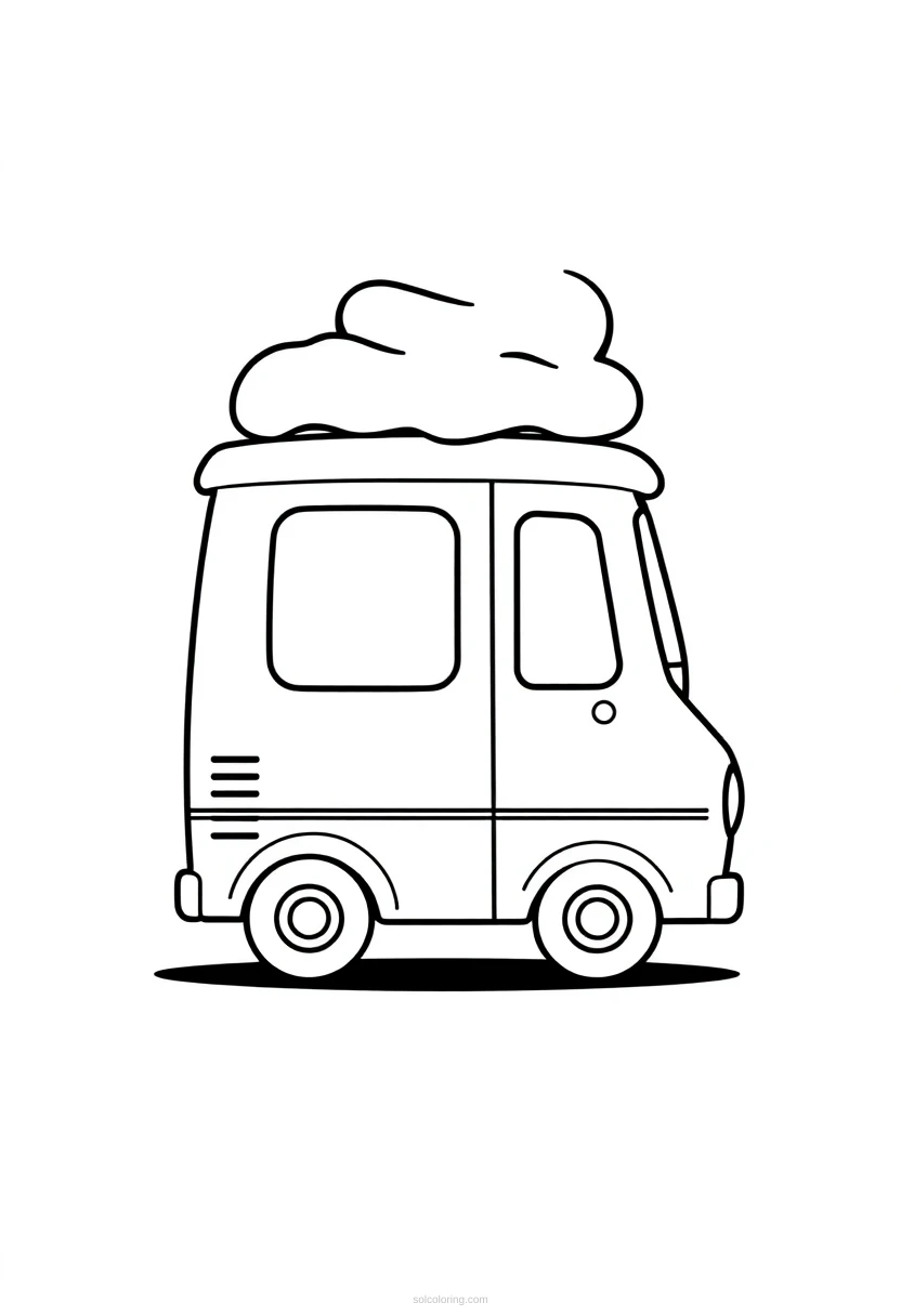 Ice Cream Truck coloring page for kids