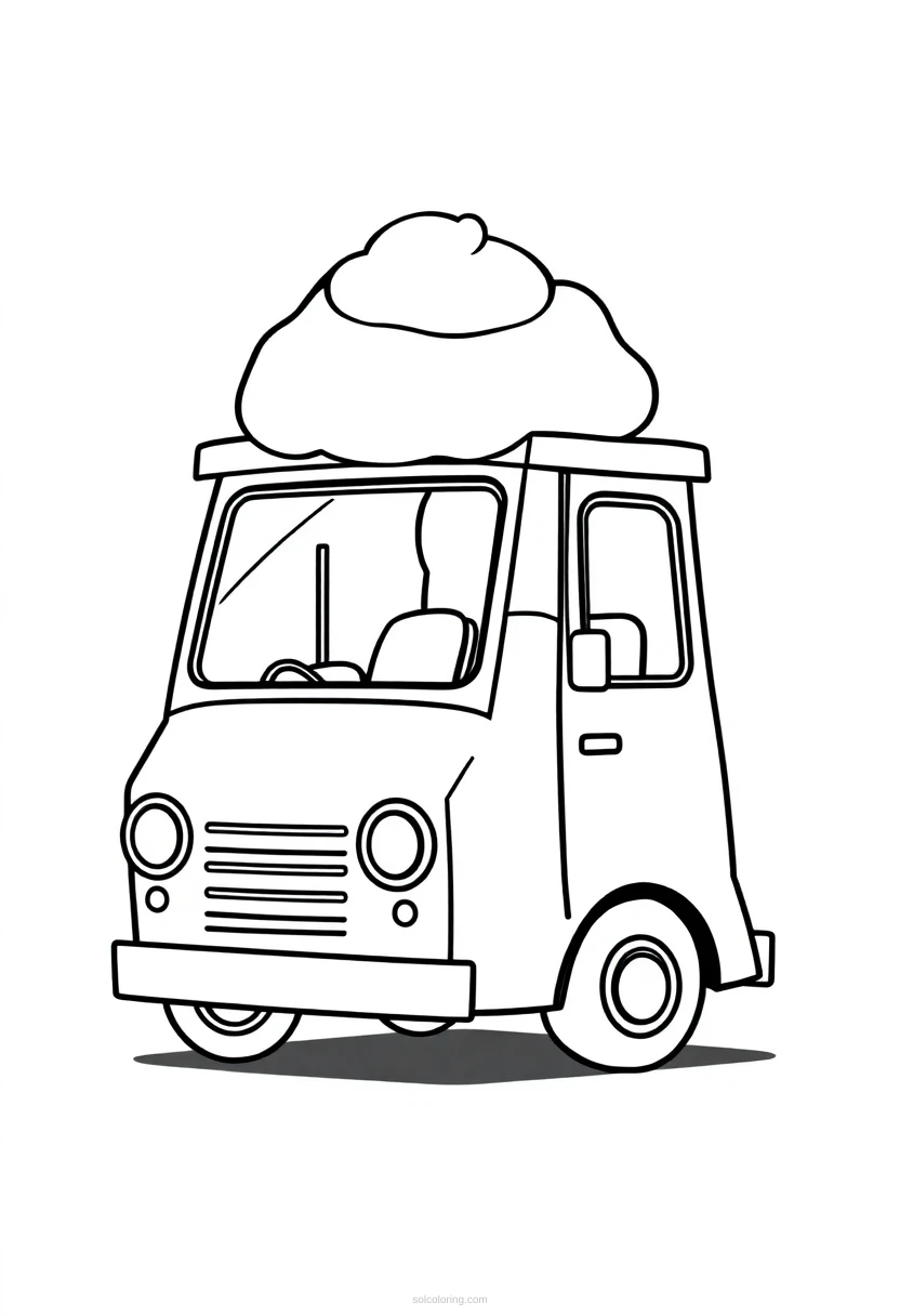 Ice Cream Truck coloring page for kids