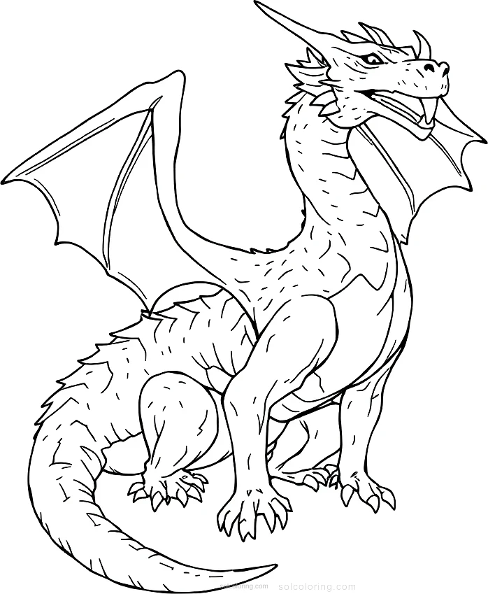 Ice Dragon coloring page for kids