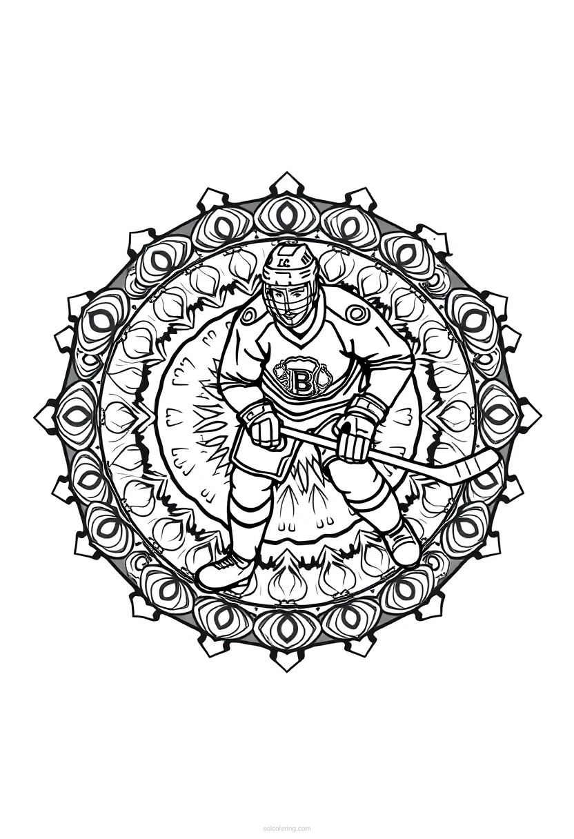 Ice Hockey Player coloring page for kids