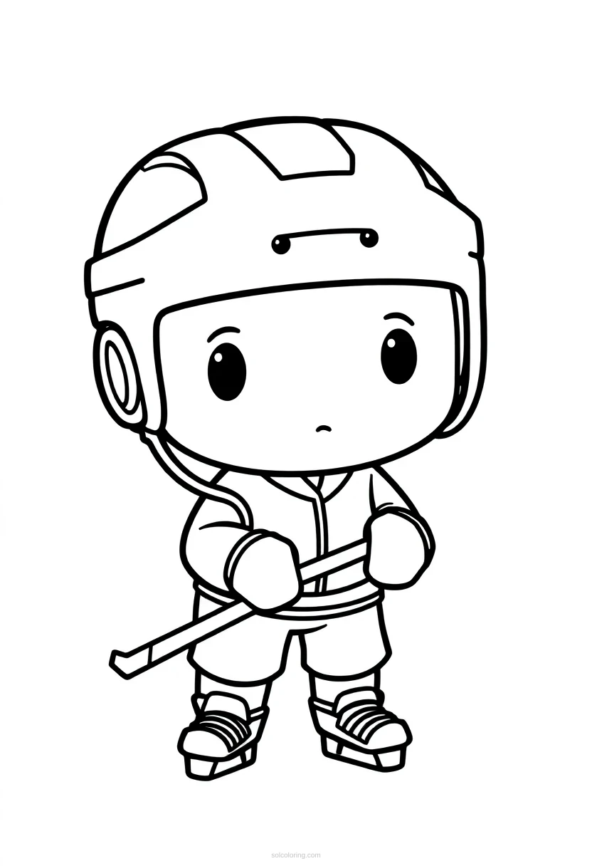 Ice Hockey coloring page for kids