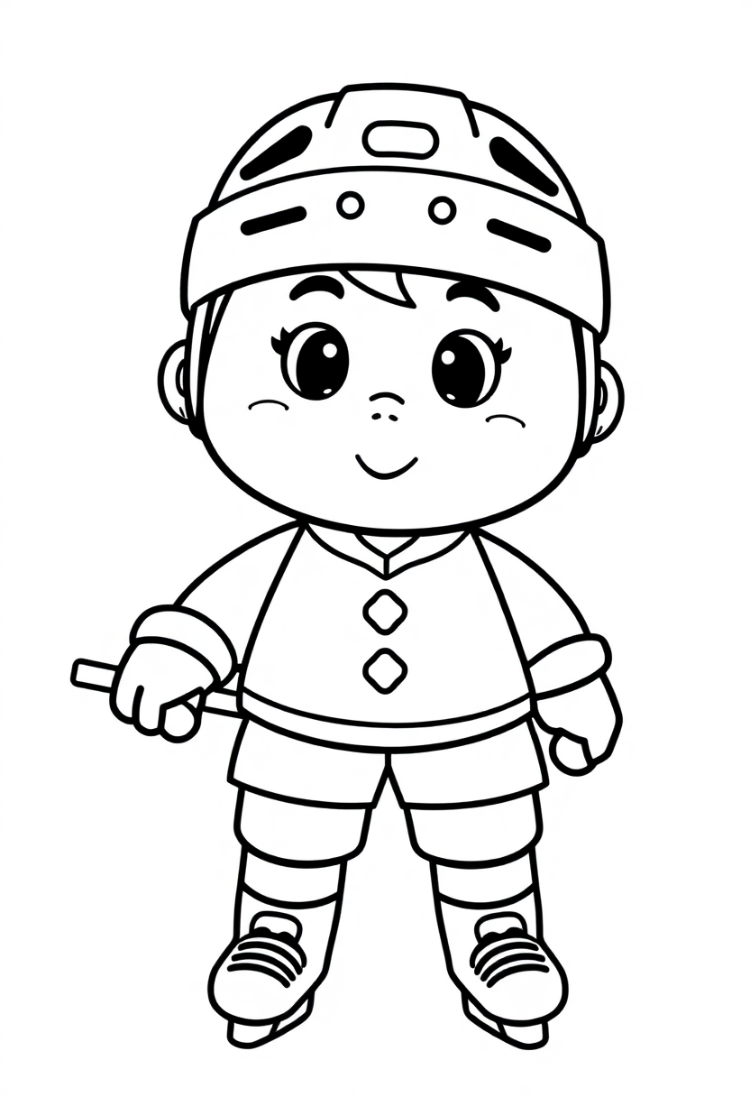 Ice Hockey Player coloring page, free printable