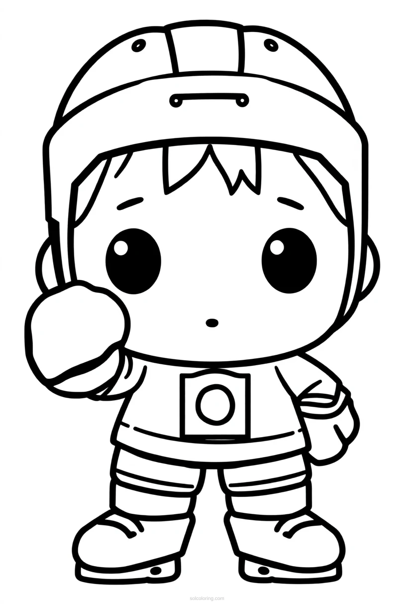 Ice Hockey Player coloring page for kids