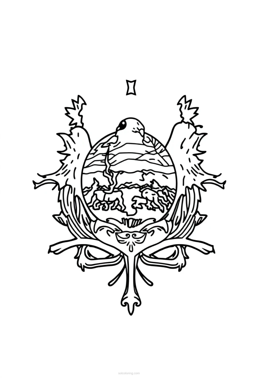 Idaho State Flag coloring page for kids