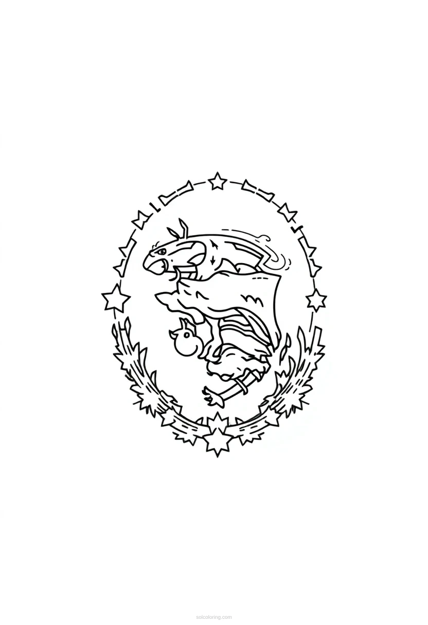 Idaho State Flag coloring page for kids