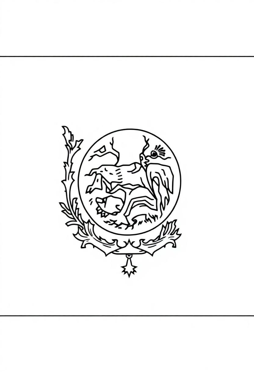 Idaho State Flag coloring page, free printable
