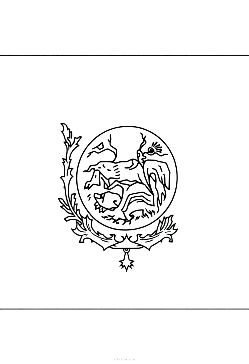 Idaho State Flag coloring page for kids