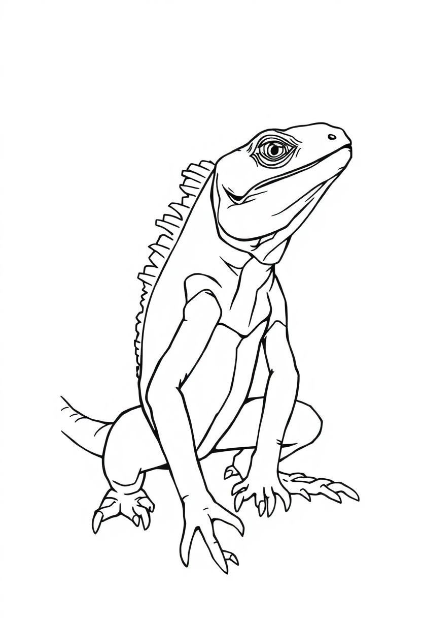 Iguana coloring pages
