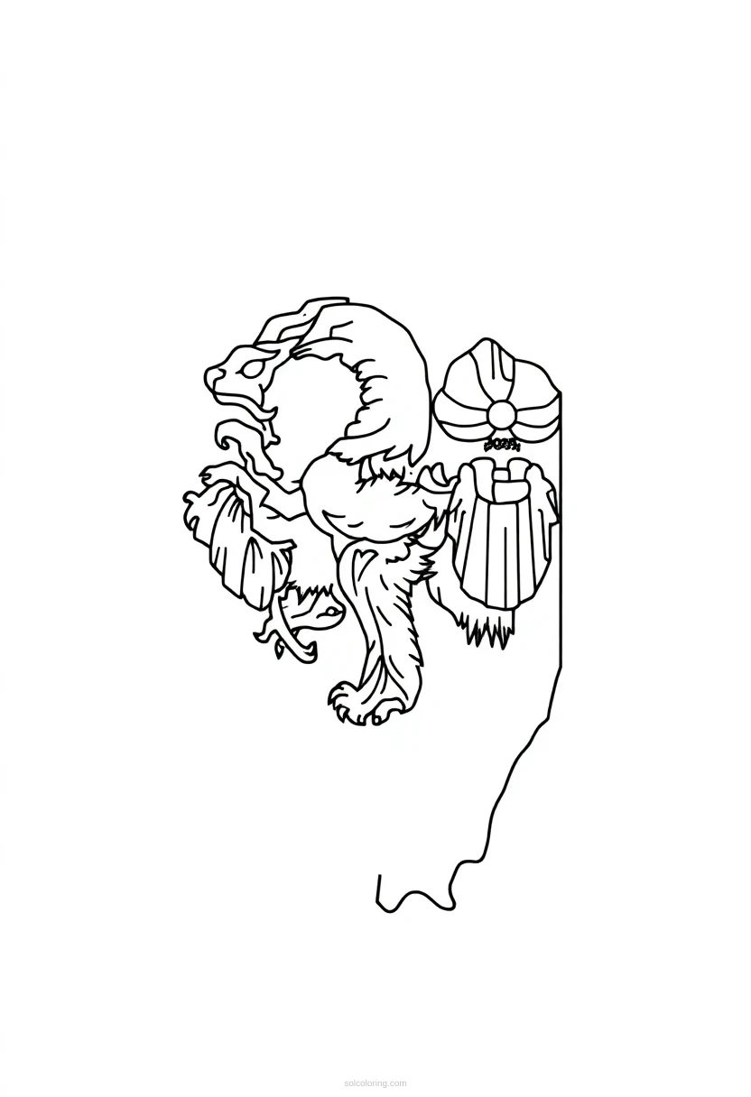 Illinois State Flag coloring page for kids