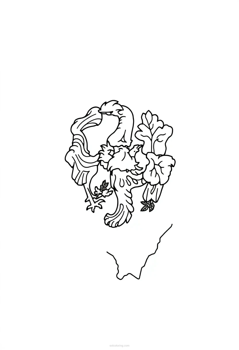 Illinois State Flag coloring page for kids