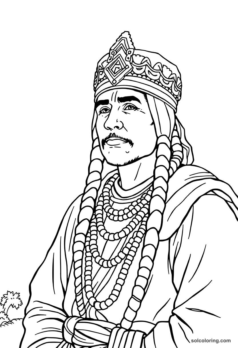Inca Machu Picchu Daily Life coloring page, free printable detailed style