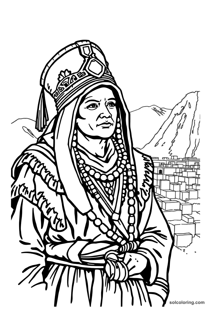 Inca Machu Picchu Daily Life coloring pages