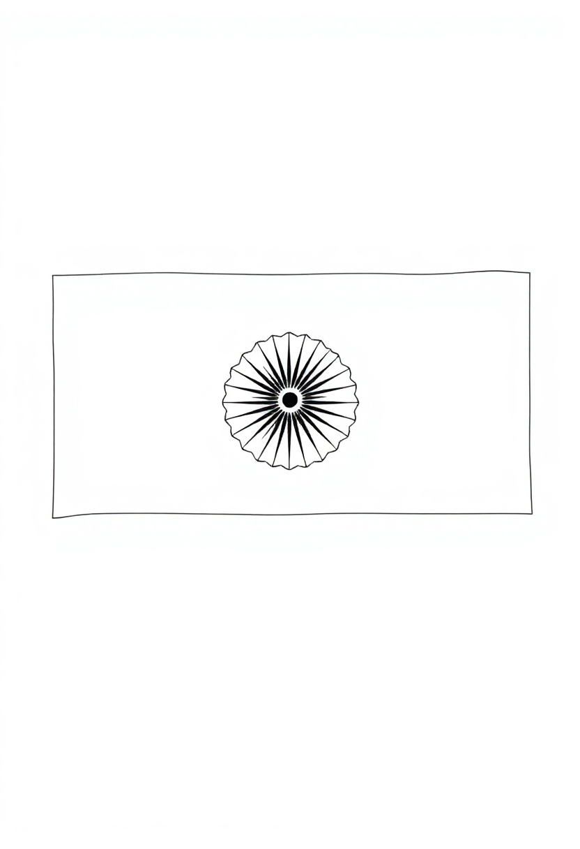 Indian Flag coloring page, free printable