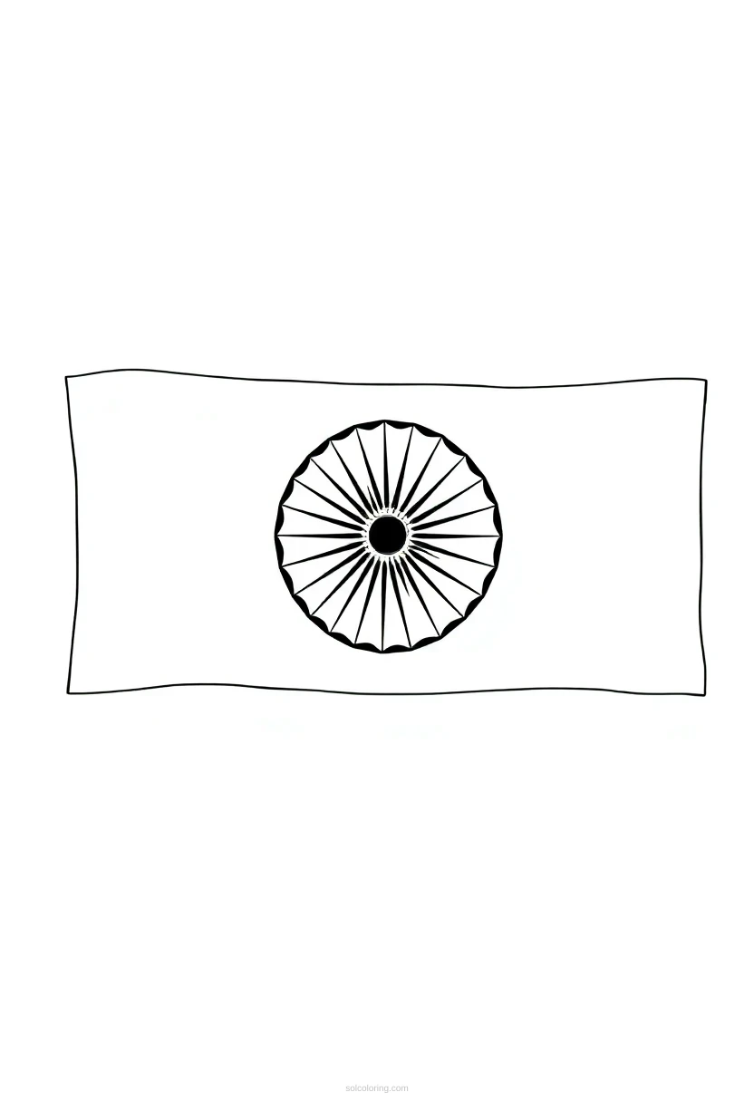 Indian Flag coloring page for kids