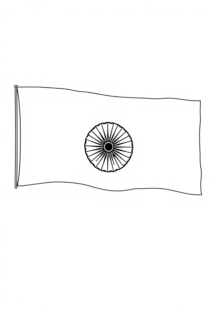 Indian Flag coloring pages