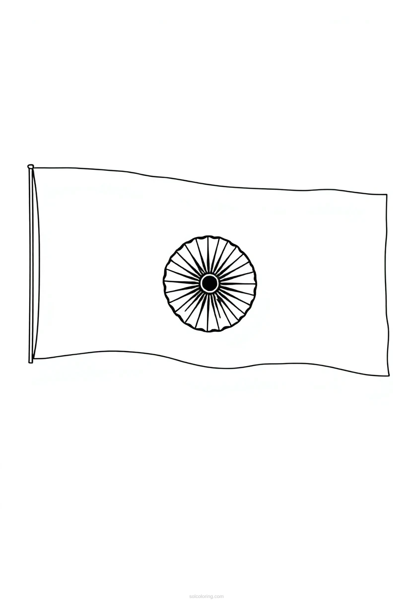 Indian Flag coloring pages