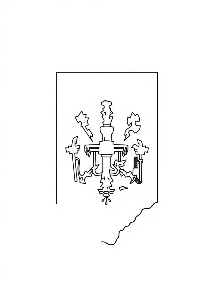 Indiana State Flag coloring page, free printable